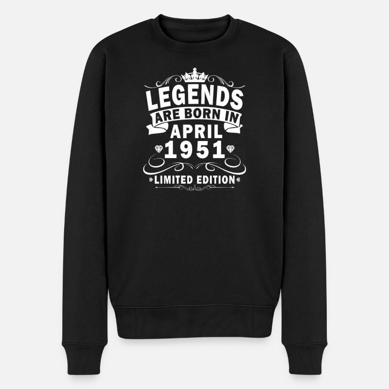 Légende de l’anniversaire d’avril 1951 - Pull Premium bio Homme - noir