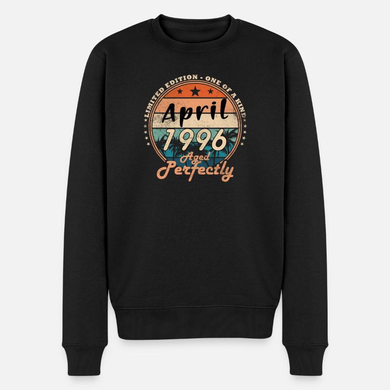 Avril 1996 Vieilli parfaitement - Pull Premium bio Homme - noir