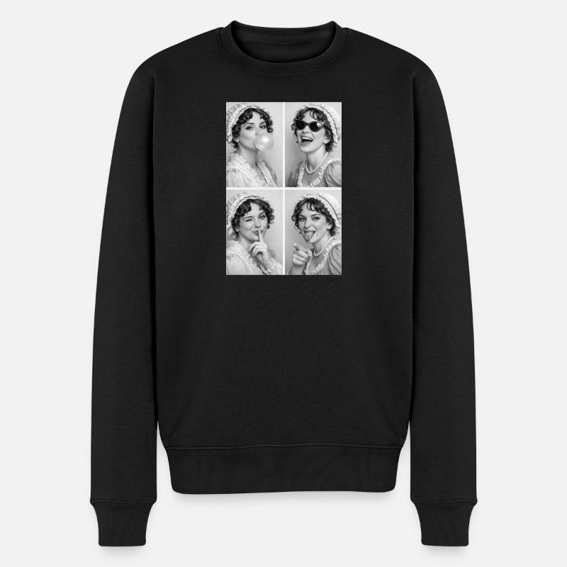 Jane Austen Photo Collage - Pull Premium bio Homme - noir