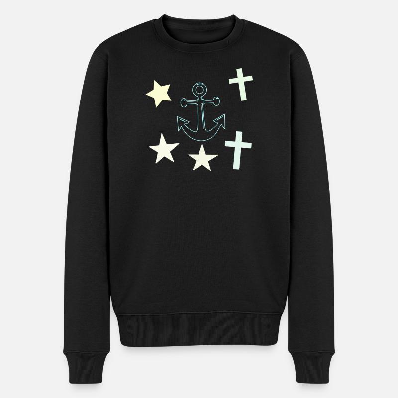 Chalk Nayik : Anchor Stars - Pull Premium bio Homme - noir