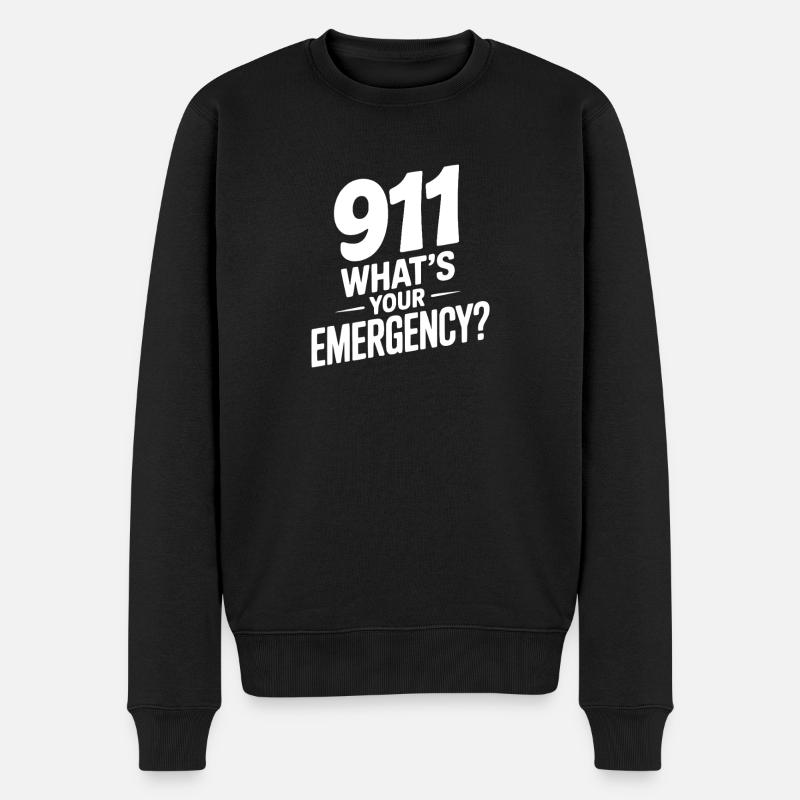 Quelle est votre urgence ? - Pull Premium bio Homme - noir