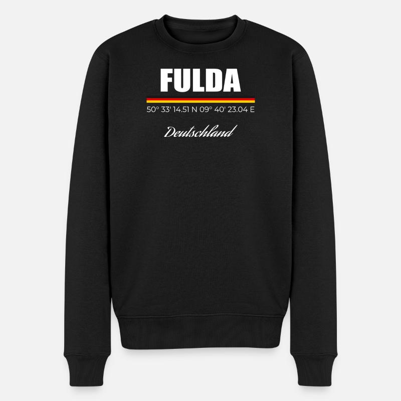 Fulda - Männer Premium Bio Pullover - Schwarz