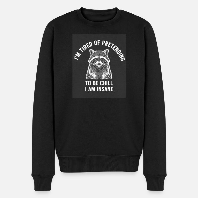 Minimalistisches Sternenpunkt-Muster - Männer Premium Bio Pullover - Schwarz