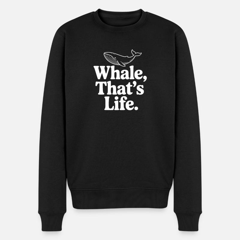 Baleine, c’est la vie. - Pull Premium bio Homme - noir