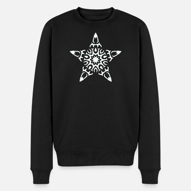 stern - Männer Premium Bio Pullover - Schwarz