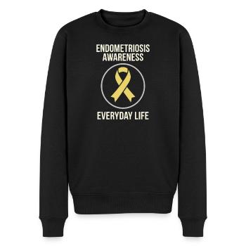 Sensibilisation à l’endométriose Guerrier de l’endo - Pull Premium bio Homme - noir - Devant - Nico (187cm)
