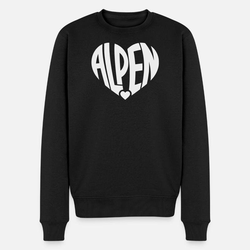 Logo du Cœur des Alpes - Pull Premium bio Homme - noir