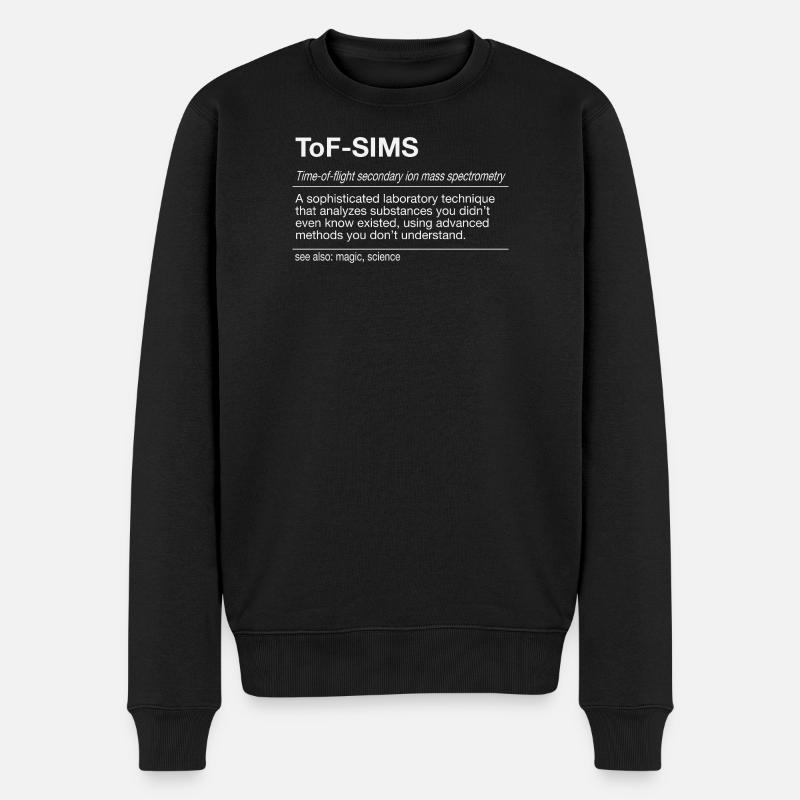 ToF-SIMS Ion Massenspektrometrie  - Männer Premium Bio Pullover - Schwarz