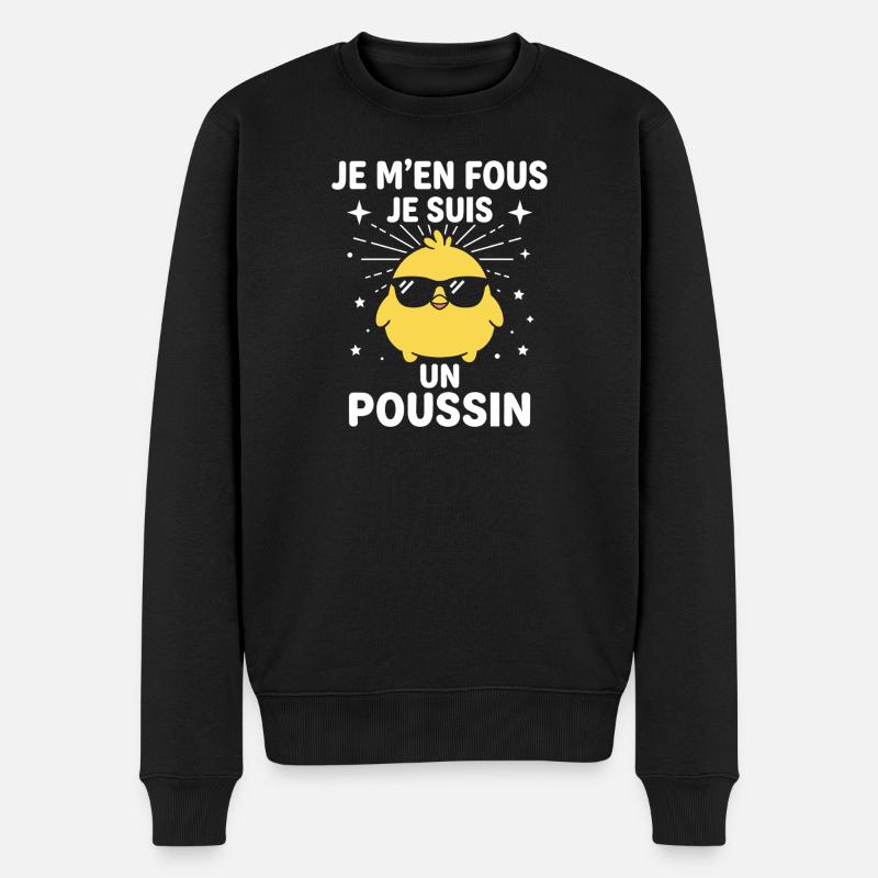 Poussin Soleil Carrément Cool - Pull Premium bio Homme - noir