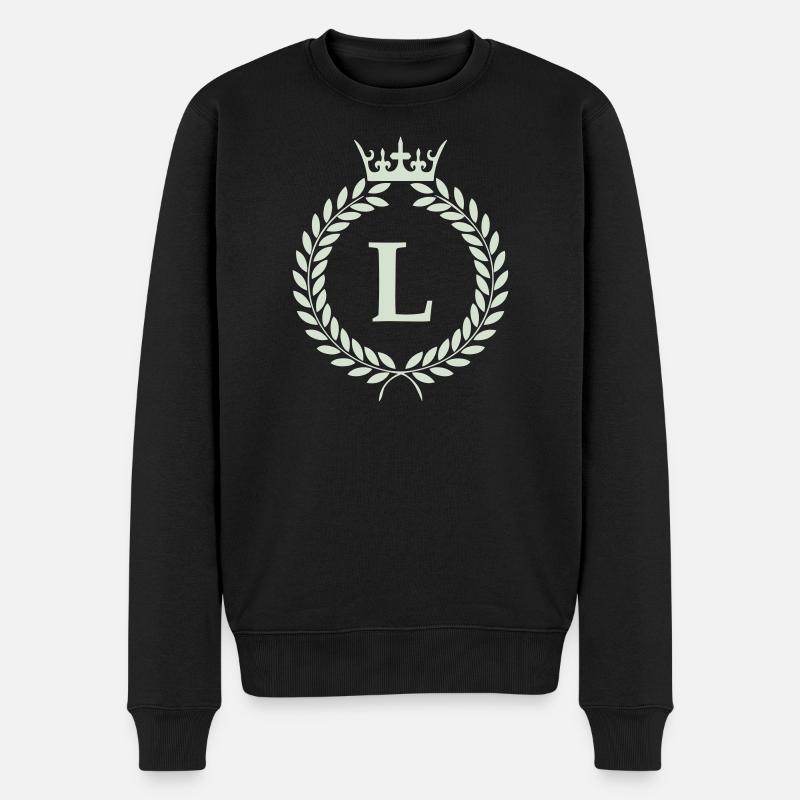 L_wappen- - Pull Premium bio Homme - noir