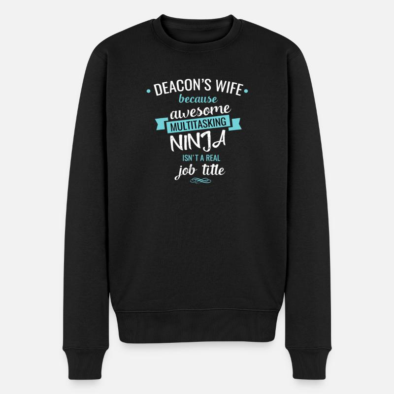 Deacons Frau Ninja Multitasker - Männer Premium Bio Pullover - Schwarz
