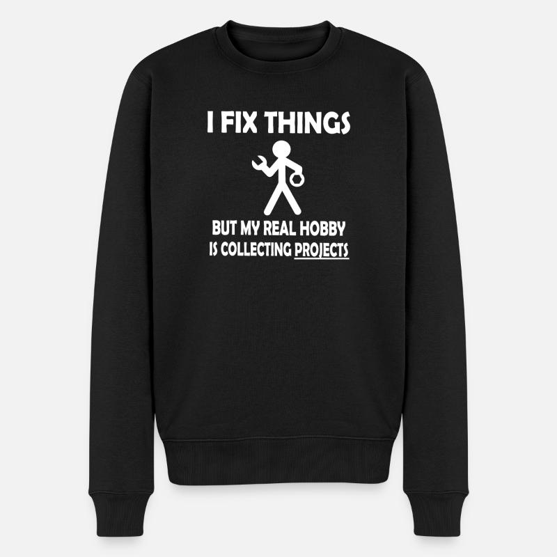I Fix Things, Collecting Projects - Men's Premium Organic Jumper - black