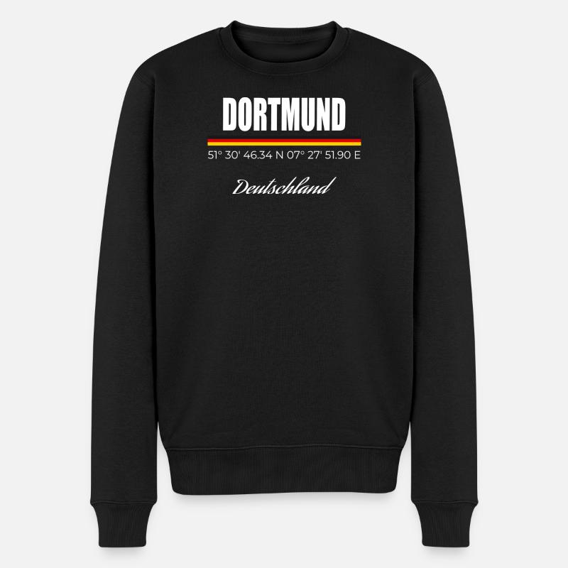 Dortmund - Männer Premium Bio Pullover - Schwarz