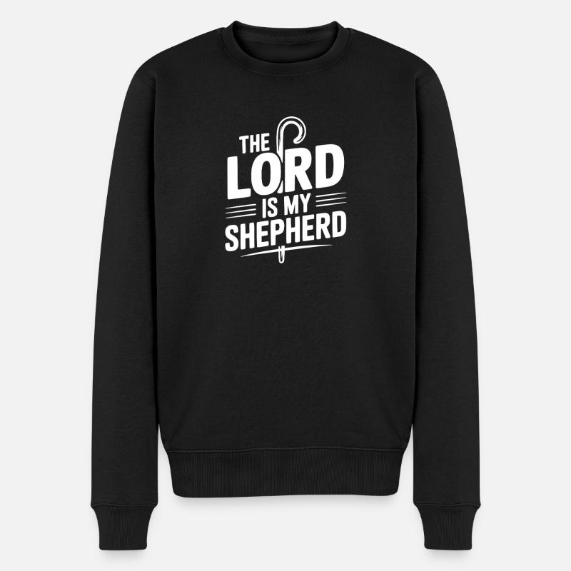 Le Seigneur est mon berger - Pull Premium bio Homme - noir