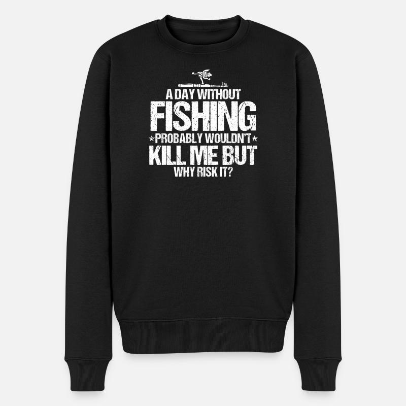 Une journée sans pêche - Pull Premium bio Homme - noir