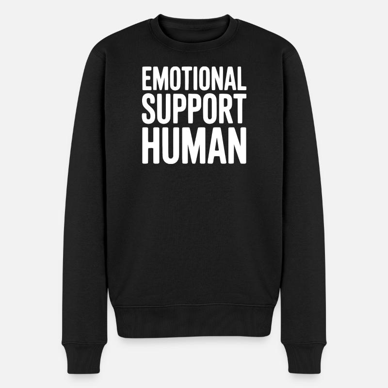 Soutien émotionnel humain - Pull Premium bio Homme - noir