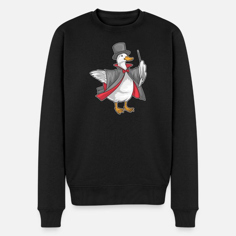 Ande-troldmandstrav - Økologisk premium-sweatshirt til mænd - sort