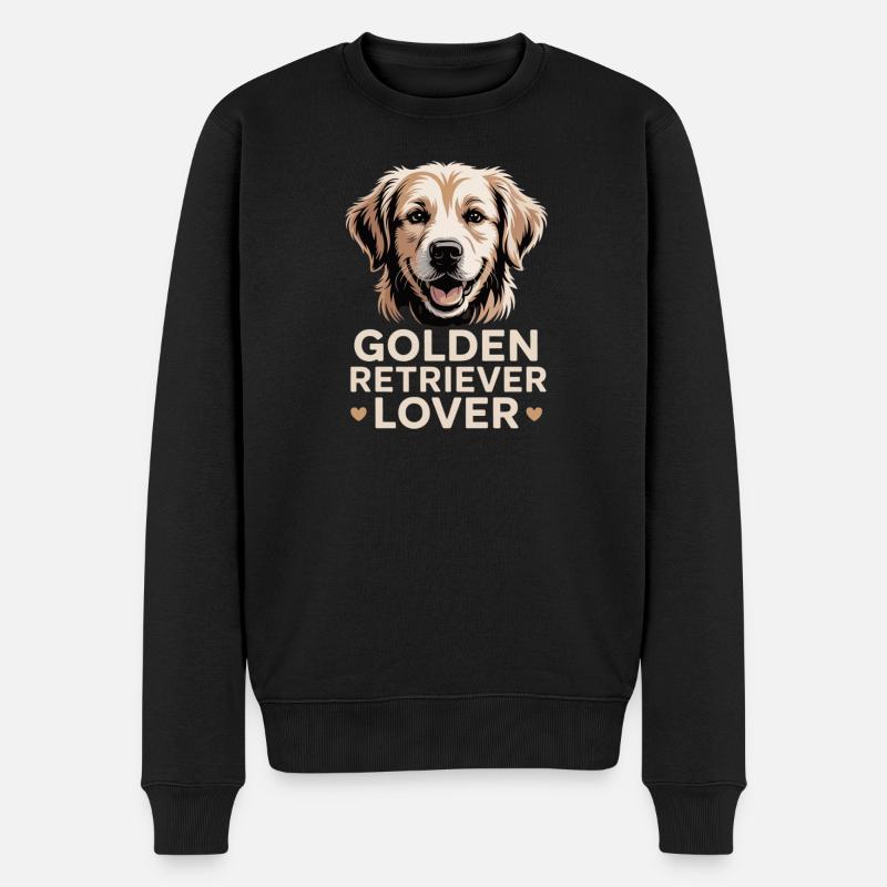 Golden Retriever Lover - Männer Premium Bio Pullover - Schwarz