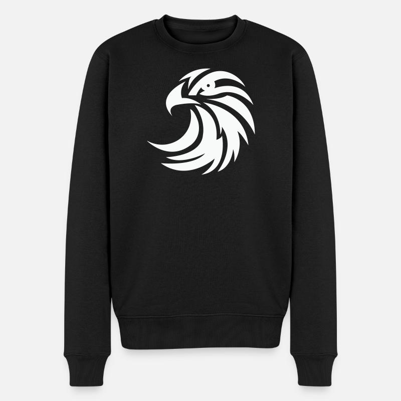 Ørn silhuet - Økologisk premium-sweatshirt til mænd - sort