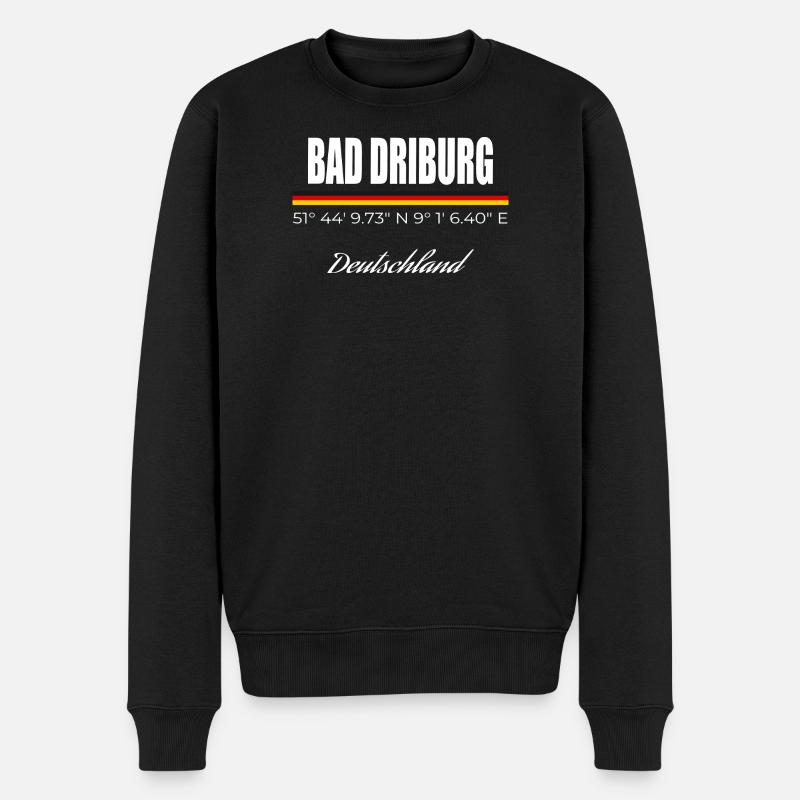 Bad Driburg - Männer Premium Bio Pullover - Schwarz