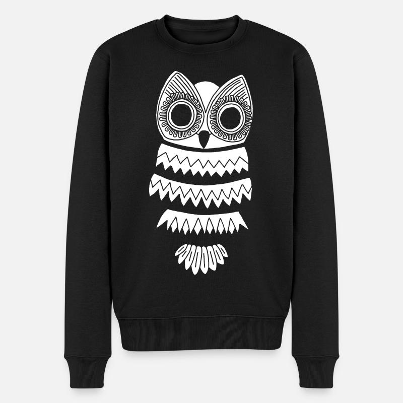 Le hibou blanc - Pull Premium bio Homme - noir