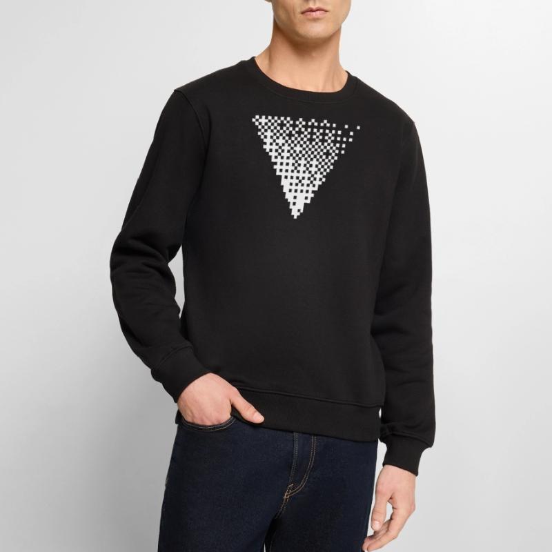 Triangular Halftone Pixel Grid Men's Premium Organic Jumper