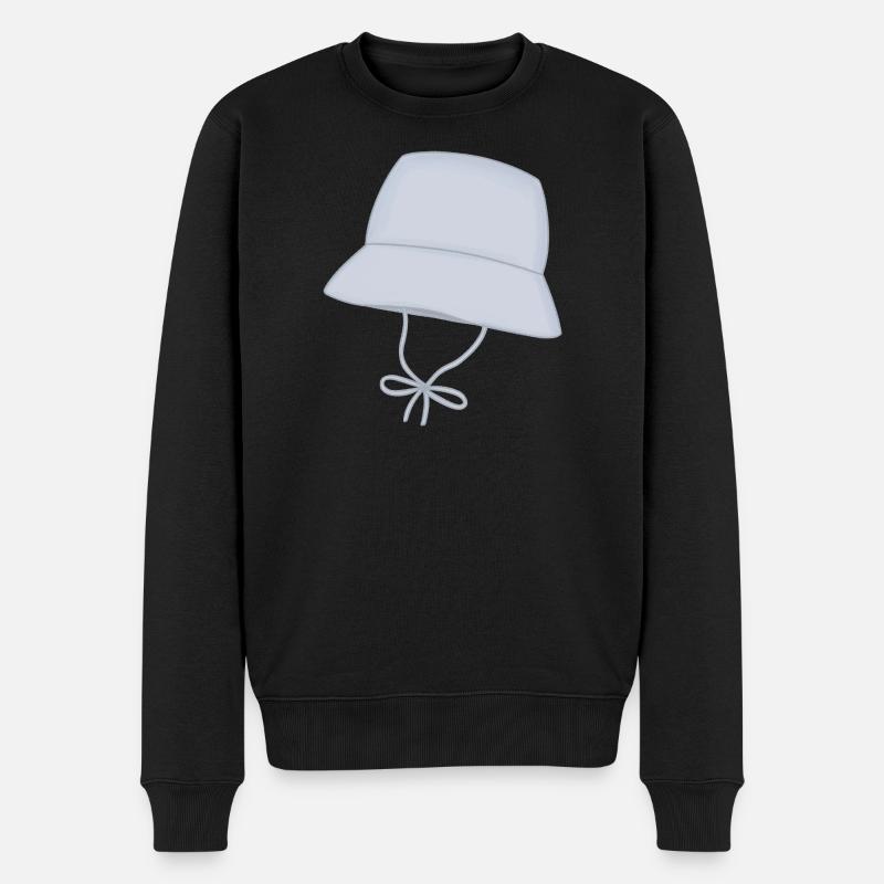 Pastell Bucket Hat mit Kinnband - Männer Premium Bio Pullover - Schwarz