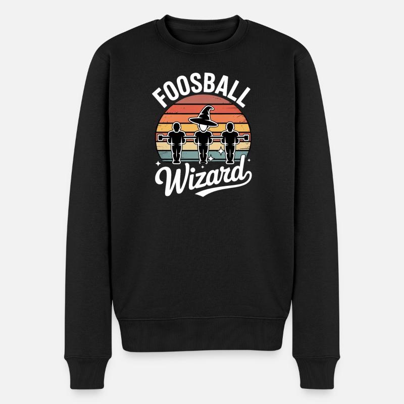 Tischfußball Evolution Lustiges Kickern Foosball - Männer Premium Bio Pullover - Schwarz