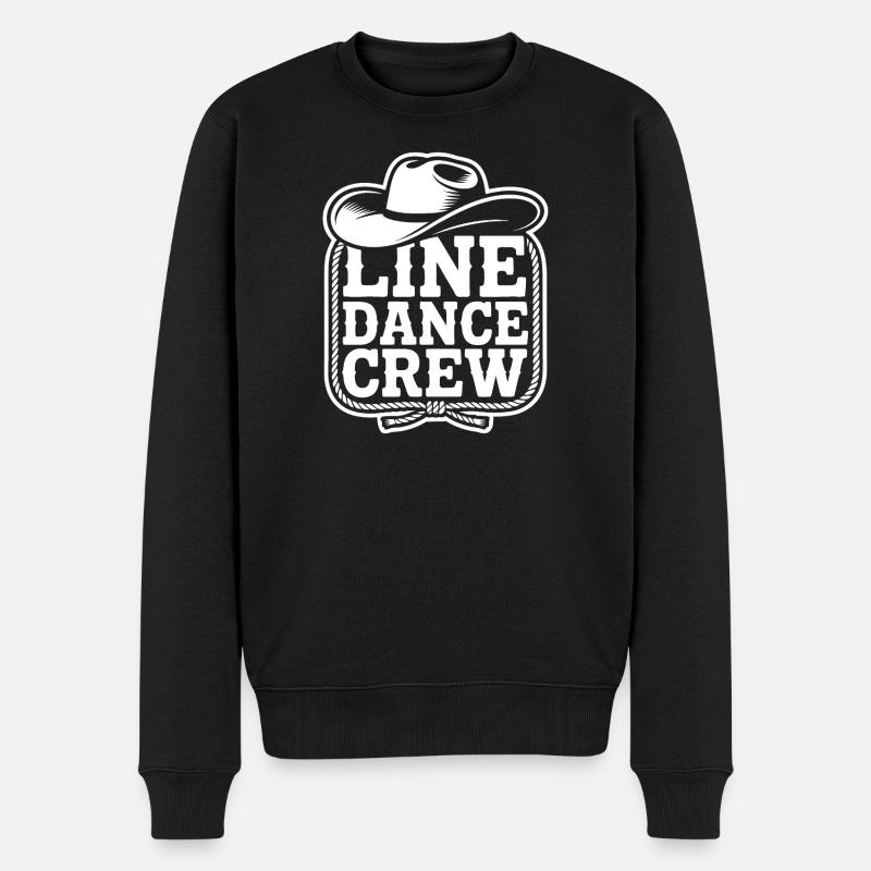 Line Dance Crew Logo - Männer Premium Bio Pullover - Schwarz