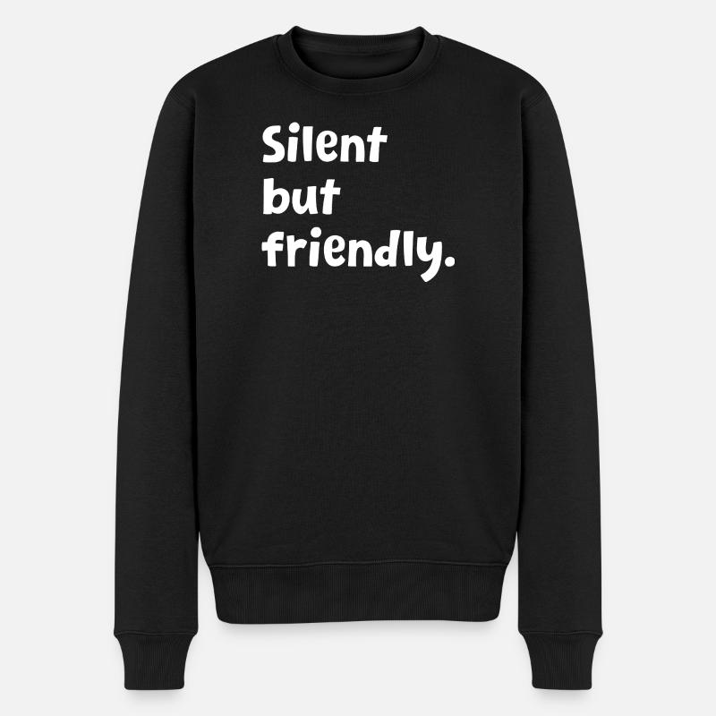Introvertiert – Lustiges Introvertiert-Design – Sarkastisch - Männer Premium Bio Pullover - Schwarz