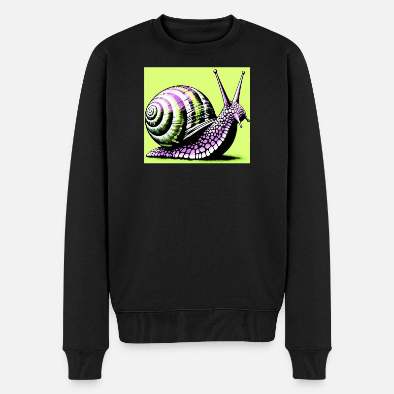 Escargot - Pull Premium bio Homme - noir