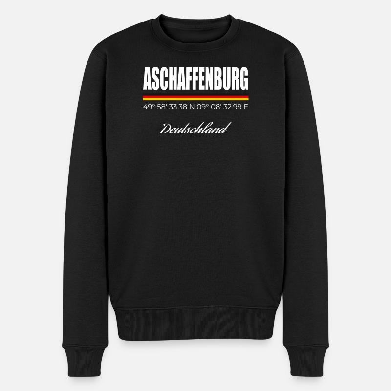 Aschaffenburg - Männer Premium Bio Pullover - Schwarz