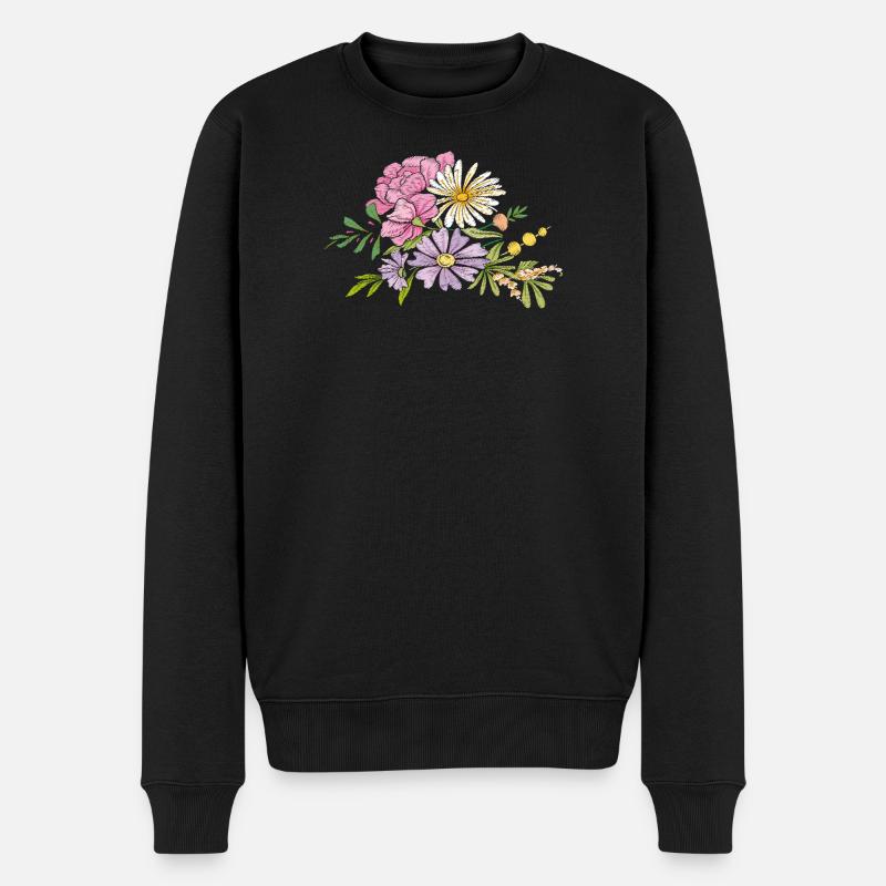 Bouquet de fleurs - Pull Premium bio Homme - noir