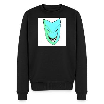 Masque souriant dans le dégradé - Pull Premium bio Homme - noir - Devant - Nico (187cm)