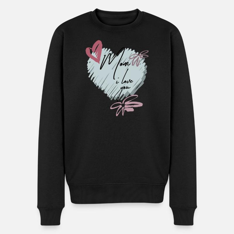  Mutterliebe - Männer Premium Bio Pullover - Schwarz