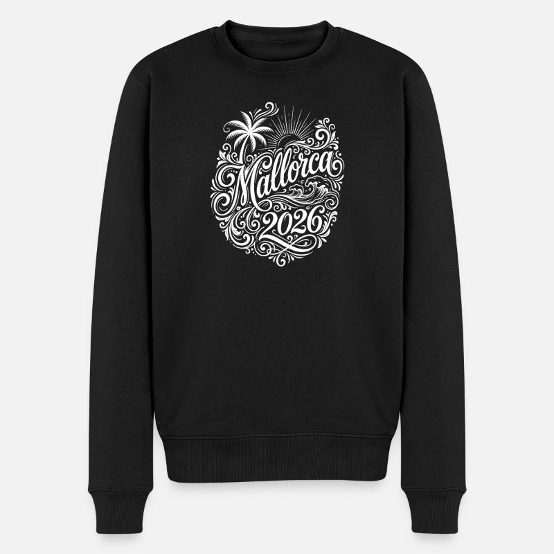 Mallorca 2026  - Männer Premium Bio Pullover - Schwarz