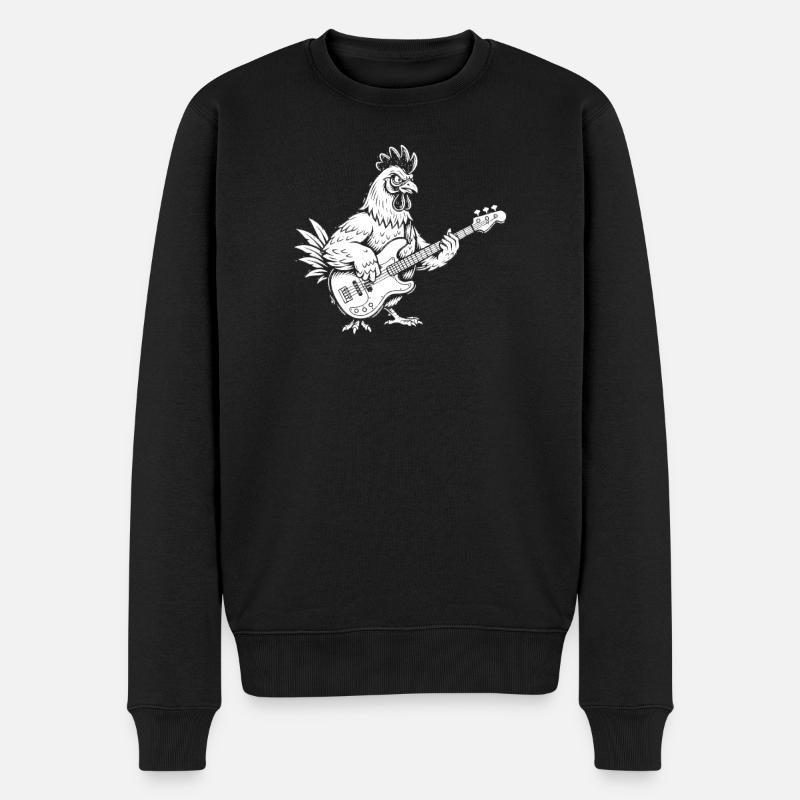Nebelwald Silhouette Mono - Männer Premium Bio Pullover - Schwarz