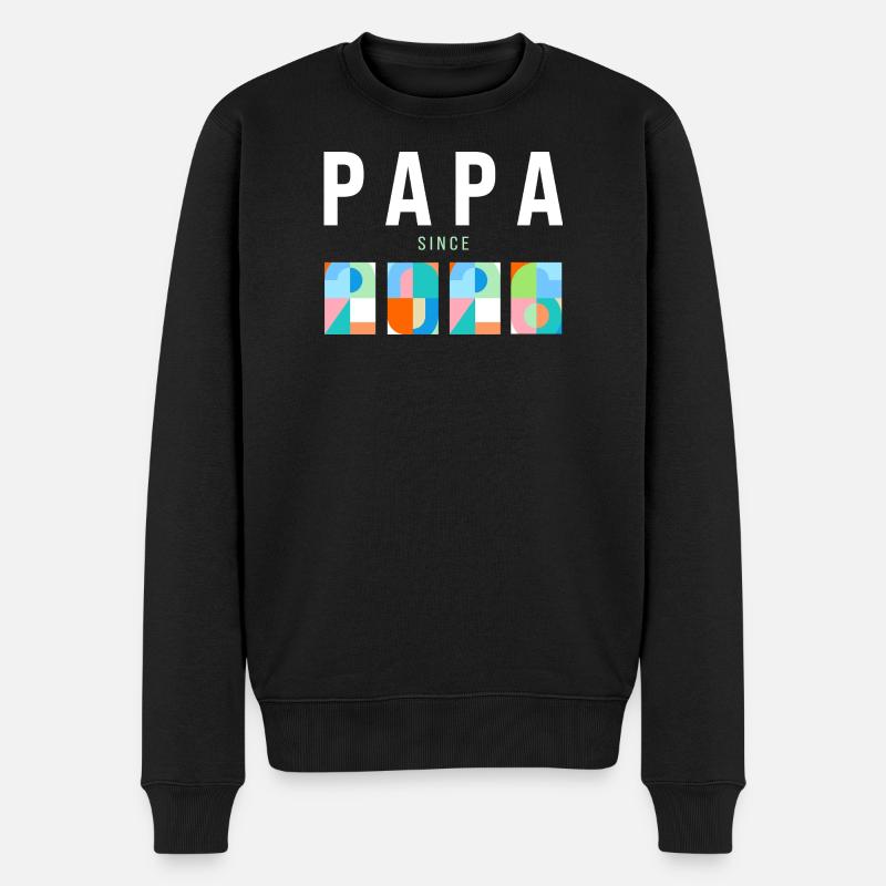 Papa since 2026 - Männer Premium Bio Pullover - Schwarz