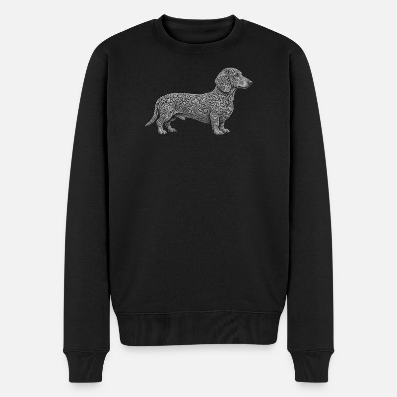 Gravhund - Økologisk premium-sweatshirt til mænd - sort