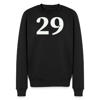 29 - Männer Premium Bio Pullover - Schwarz - Vorne - Nico (187cm)