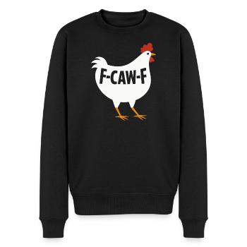 F-Caw-F poulet Humour adulte Coq drôle Fcawf - Pull Premium bio Homme - noir - Devant - Nico (187cm)