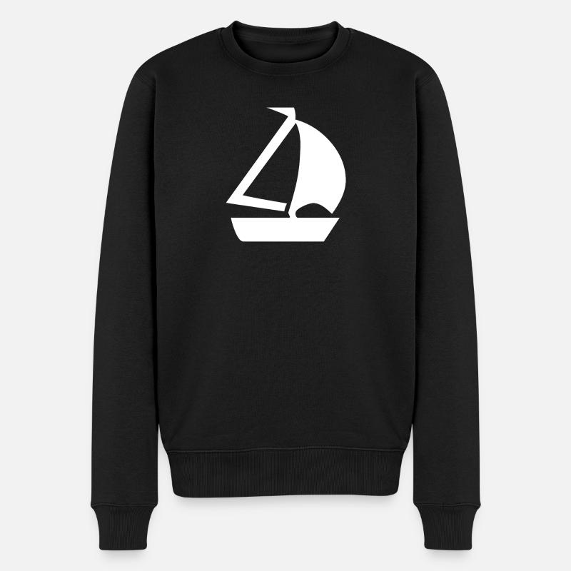 Segeln - Männer Premium Bio Pullover - Schwarz