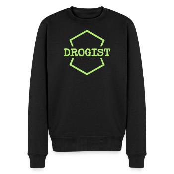 Druggist Neon Hex Logo - Men's Premium Organic Jumper - black - Front - Nico (187cm)