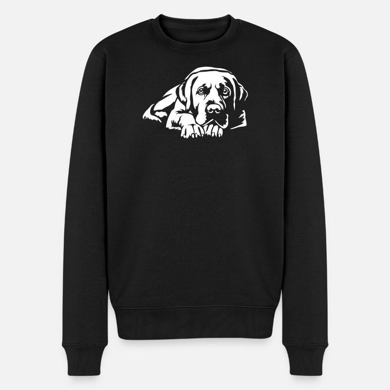 Labrador "Black Edition" - Männer Premium Bio Pullover - Schwarz