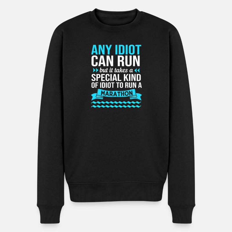 Marathoniens Semi-marathon Marathon - Pull Premium bio Homme - noir