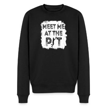 Retrouve-moi au Dot - Pull Premium bio Homme - noir - Devant - Nico (187cm)