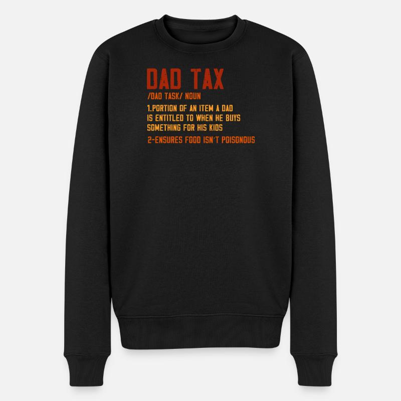 Papa Steuerdefinition Grafik-Tee - Männer Premium Bio Pullover - Schwarz