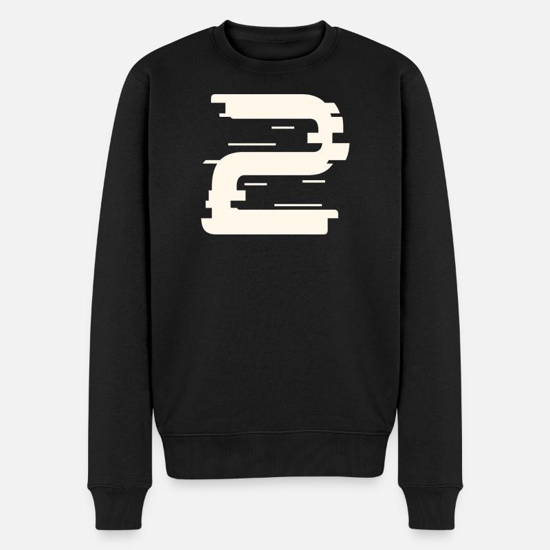 2 - Männer Premium Bio Pullover - Schwarz