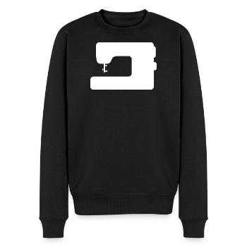 sewing machine - Men's Premium Organic Jumper - black - Front - Nico (187cm)
