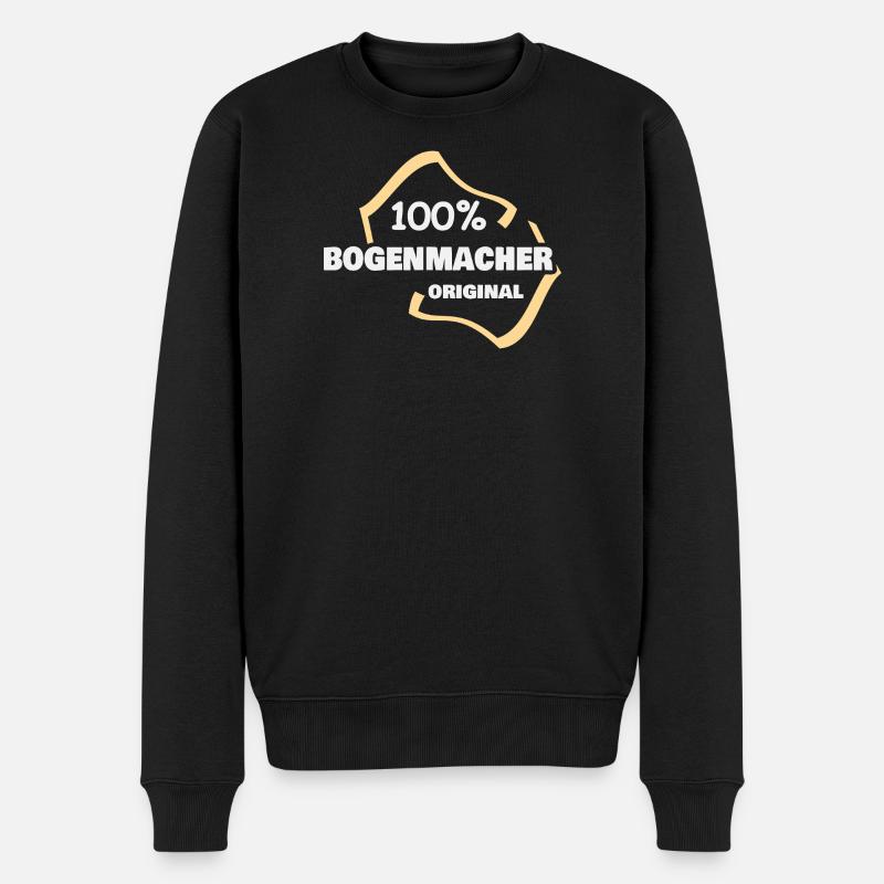 Bogenmacher als Arbeit - Männer Premium Bio Pullover - Schwarz